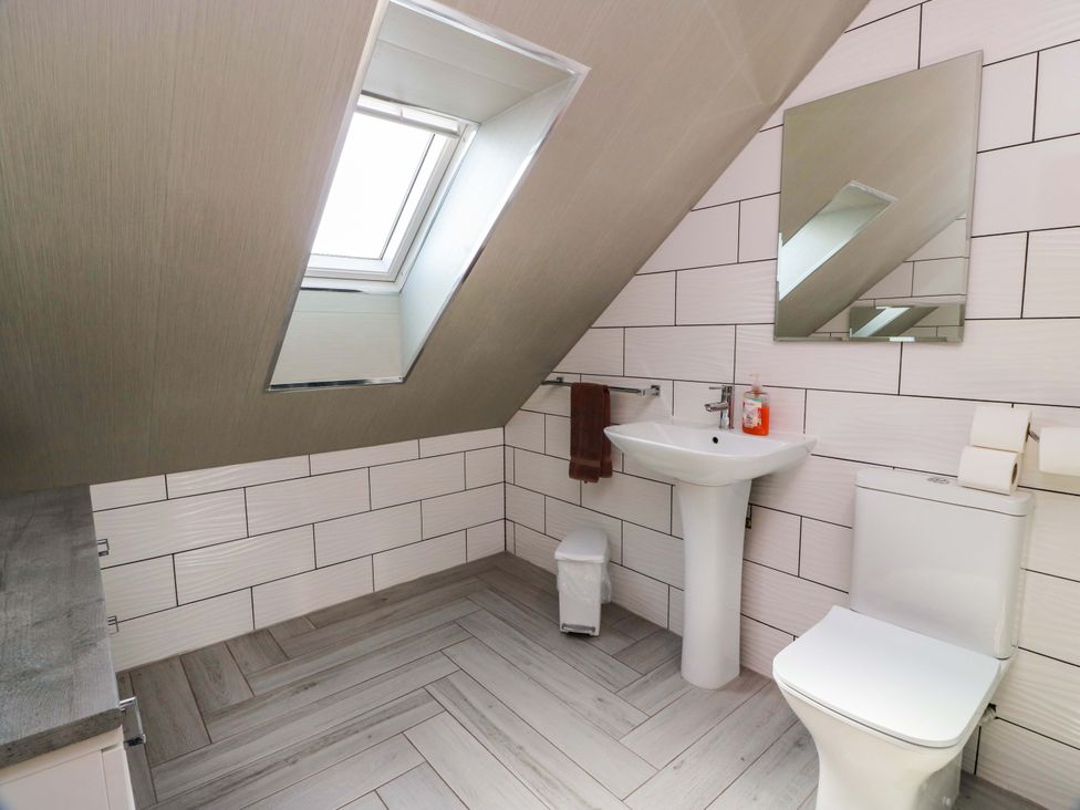 A bathroom with a sink and toilet at Ledrishmore View in Alexandria