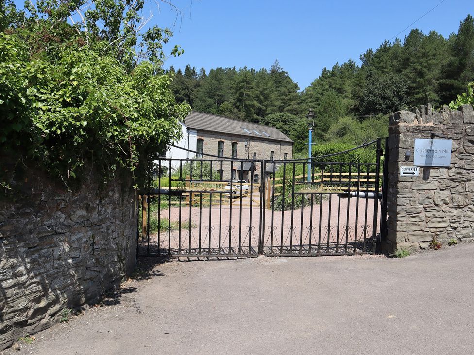 An entrance gate to Castle Mill in Parkend