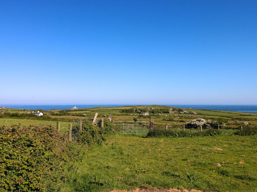 A view of the ocean and countryside at Casa Mia in Goodwick