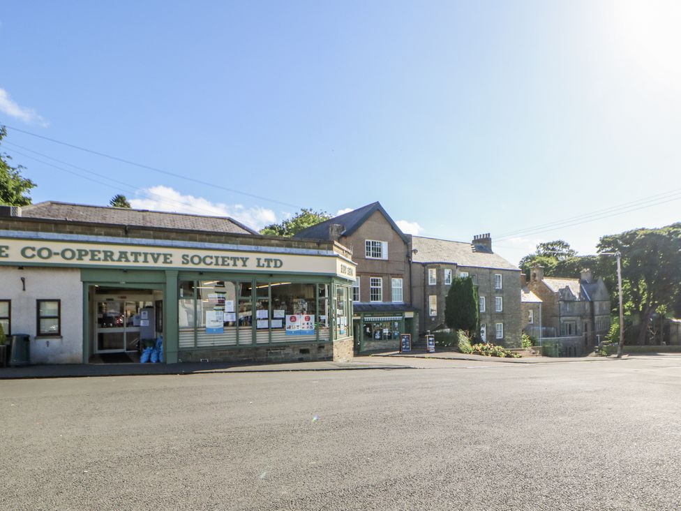 A co-operative society building with signage in Hexham