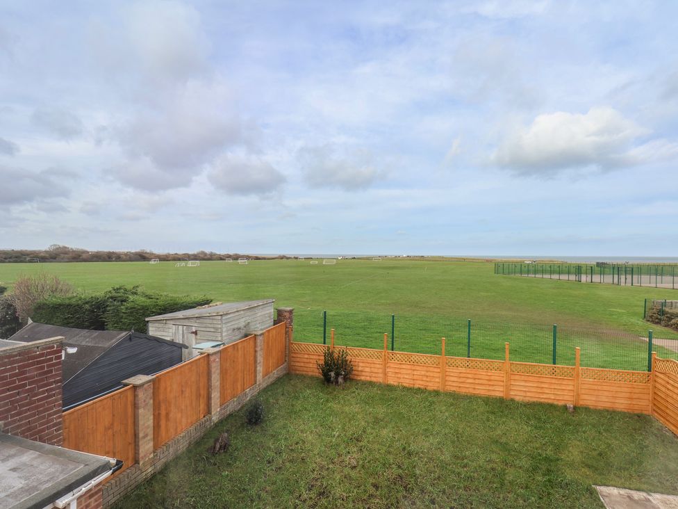 A view of a grassy area with goalposts at Sea View House in Marske-By-The-Sea