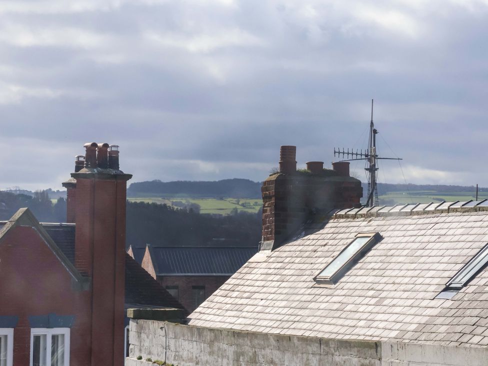 A view of rooftops and a chimney at The Four Views in Whitby