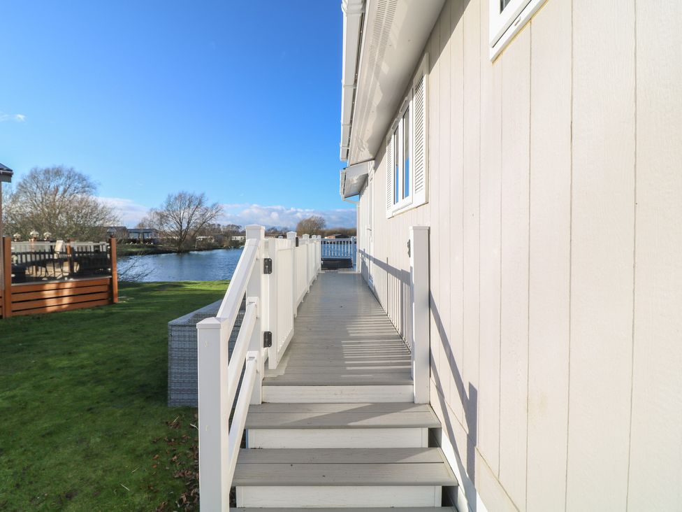 A walkway by the water at Fairways 22 in Lincoln