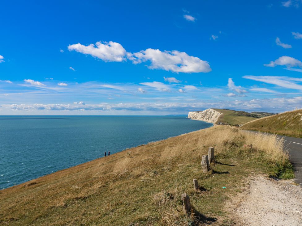 A coastal scene with cliffs and sea at 2 Trelawny Way Bembridge