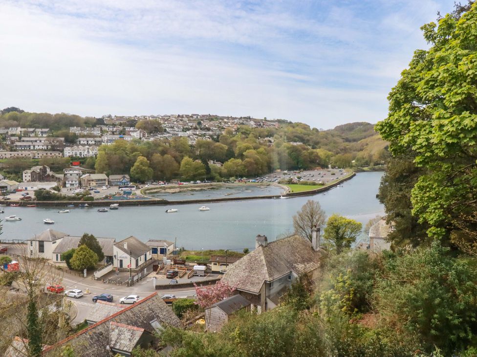 A view of the river and houses at Flat 5 Looe