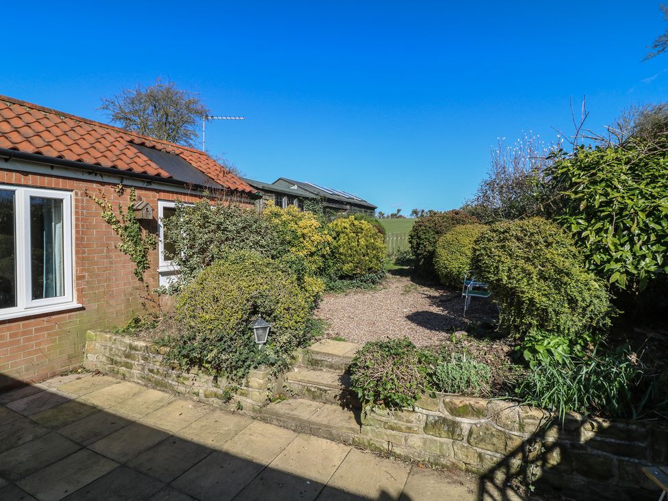 A garden with pathway and bushes at Highfields
