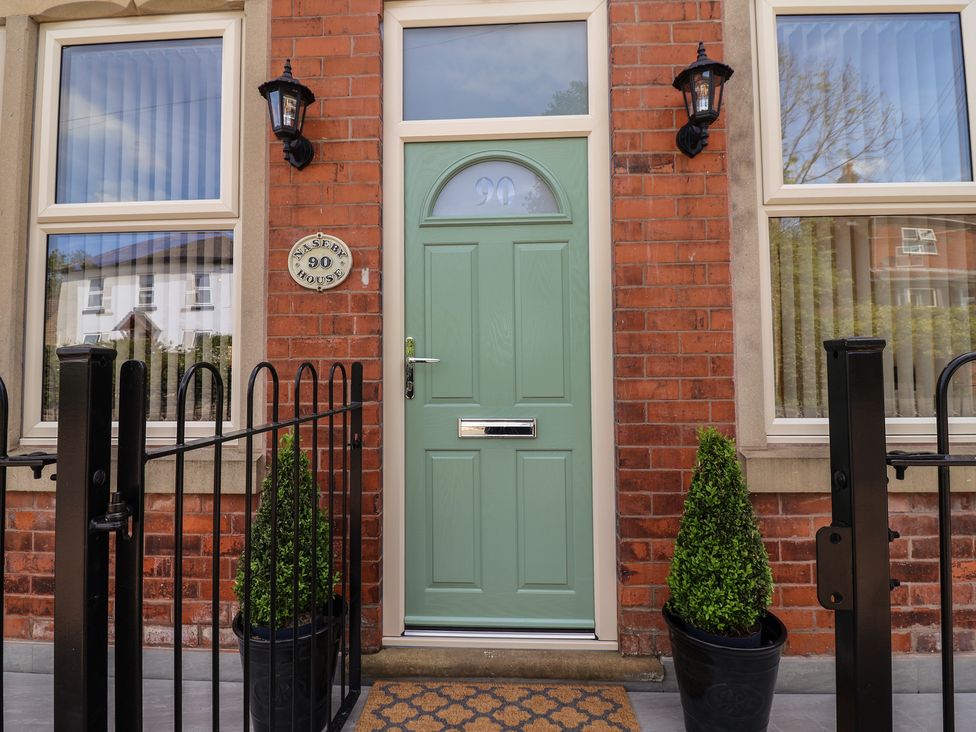 A front door with a number plaque at Naseby House Morton near Alfreton