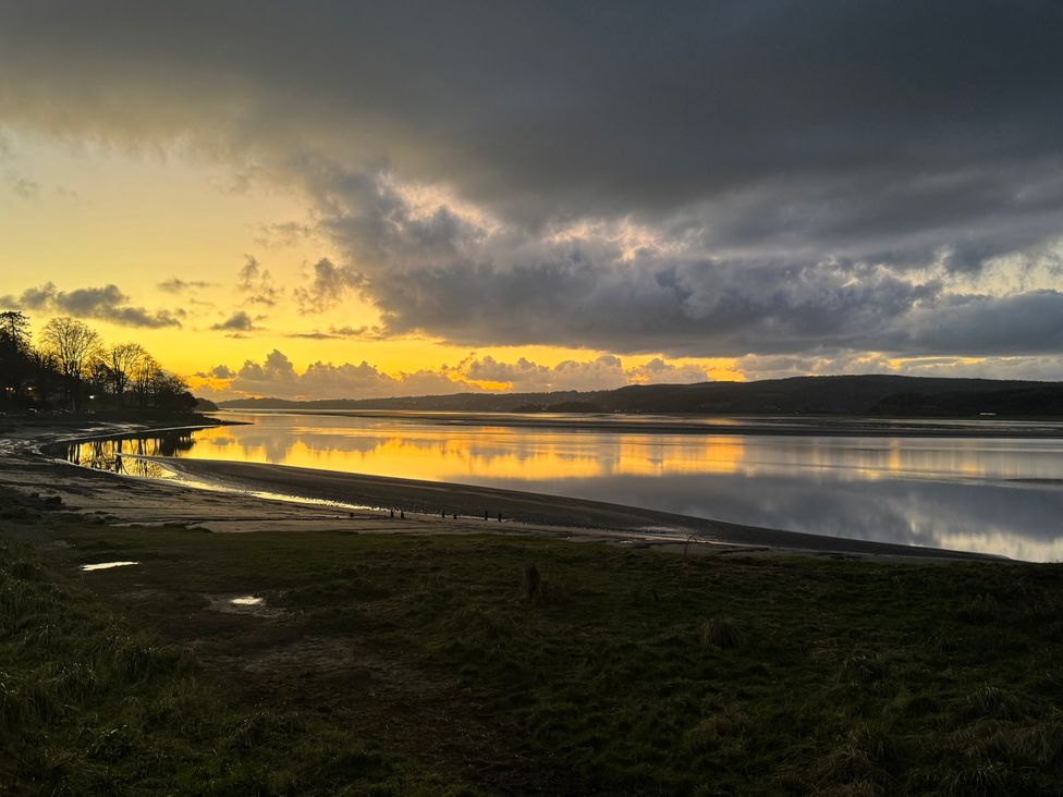 A landscape view of water reflecting the sky at Flat 2, Dorstan in Arnside