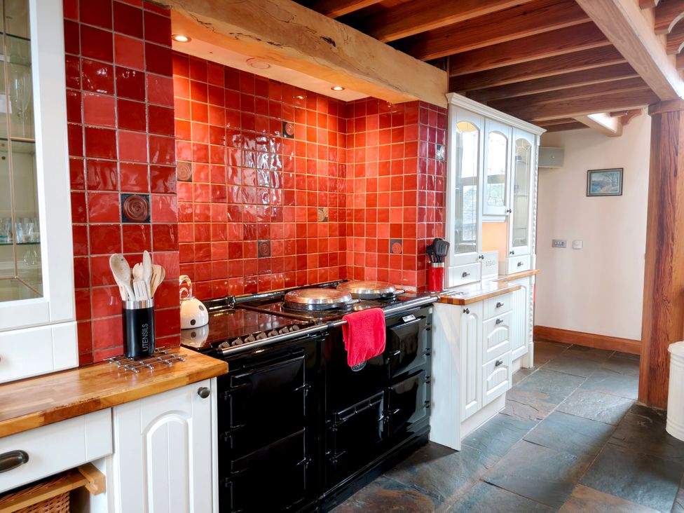 A kitchen with an oven and cabinets at Kaber Chapel in Kaber near Kirby Stephen