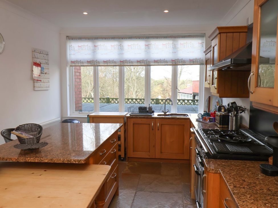 A kitchen with countertops and a sink at 11 Peasholm Avenue Scarborough
