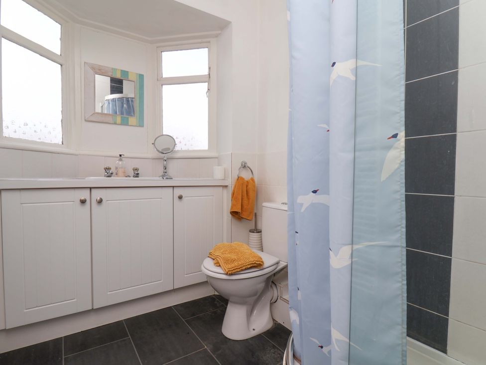 A bathroom with a sink and toilet at 11 Peasholm Avenue Scarborough