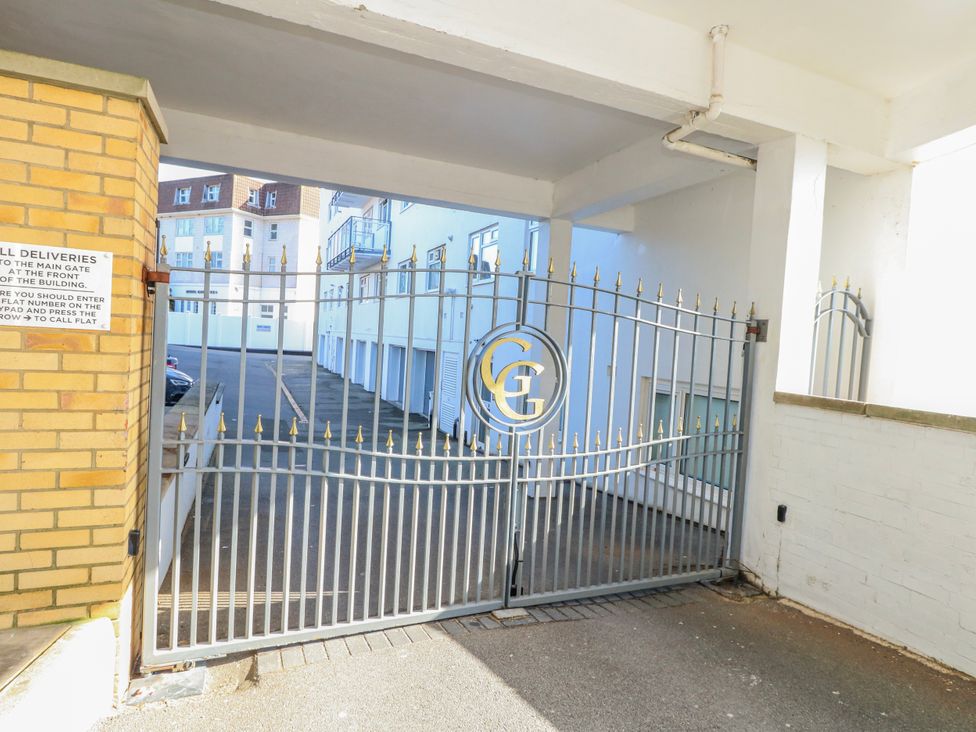 An entrance gate to a parking area at Flat 17 Golden Gates in Poole