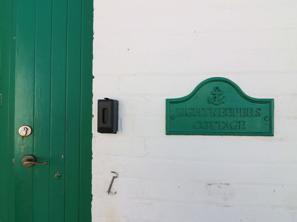 A door and nameplate at The Lighthouse Keepers Cottage St Abbs