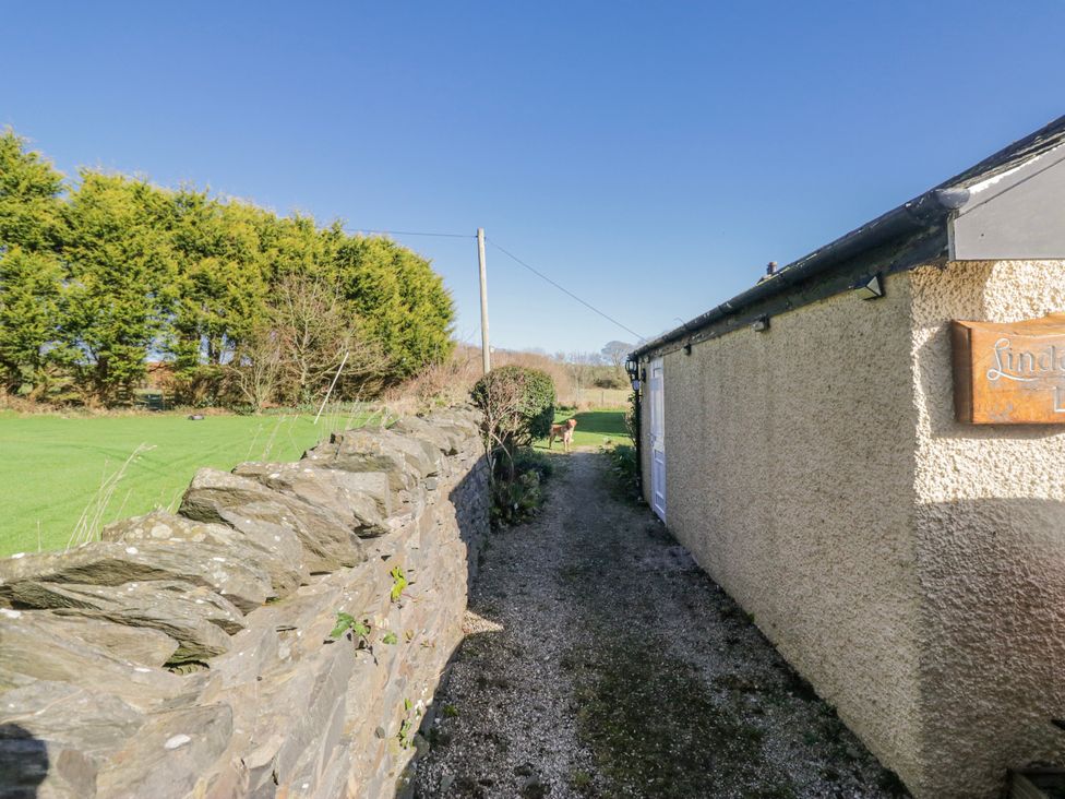 An outdoor path leading to a cottage at Linden Lea Field Broughton near Cartmel