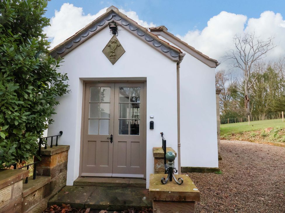 An exterior view of a house entrance at Little Acorn in Whitby