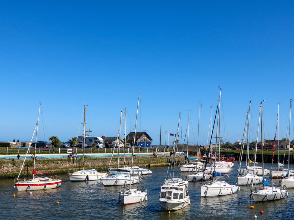 A marina with boats in the water at Sunnyside in River Chapel