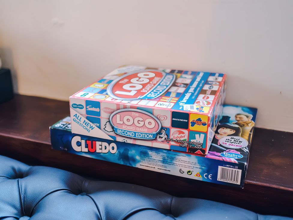 Board games including The Logo Board Game second edition and Cluedo at Landskill Farm Preston