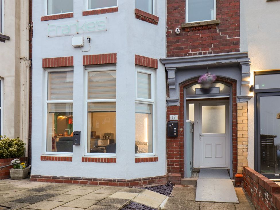 An entrance with a door and windows at Frankie’s Seaview 1 in Bridlington
