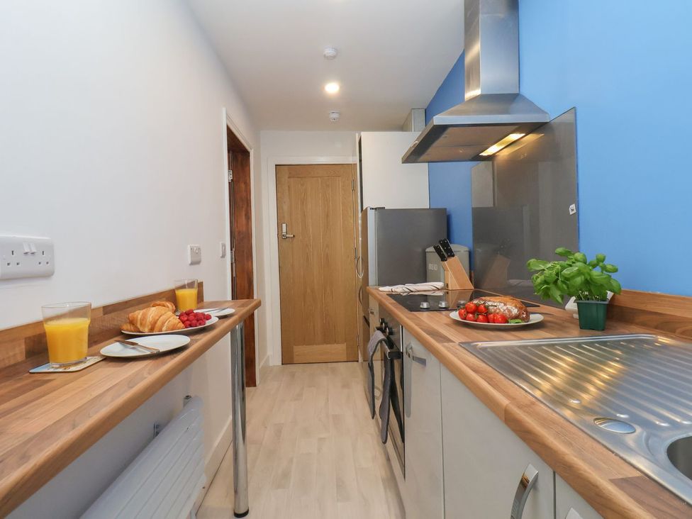 A kitchen with countertop and breakfast items at Frankie’s Seaview 4 in Bridlington