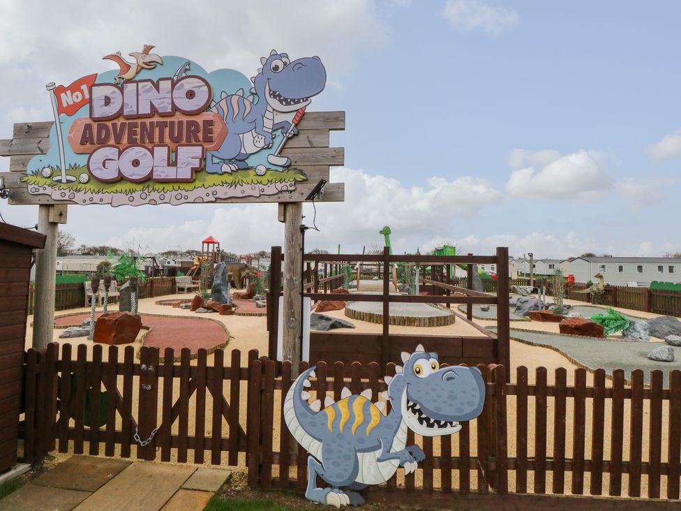 An outdoor adventure golf course with a dinosaur theme at 59 Cliff Field in Lowestoft