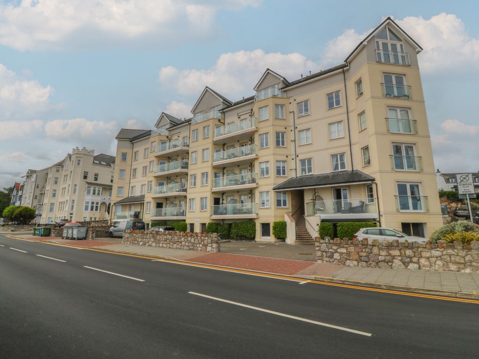 An apartment building in Colwyn Bay, displaying balconies and windows at 2 Ocean View Colwyn Bay