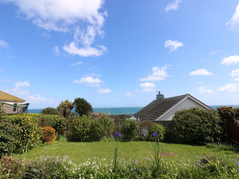 A view of the sea and garden at Wootton Gray in Penzance