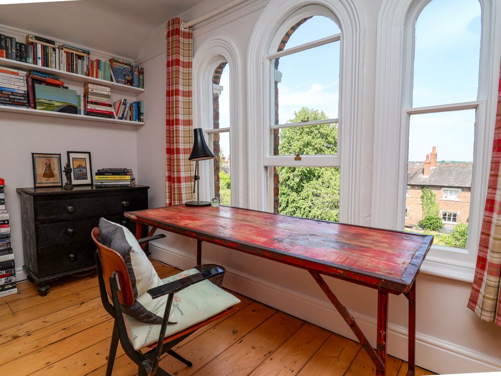 An office with a desk and bookshelf at 34 Eaton Road Chester