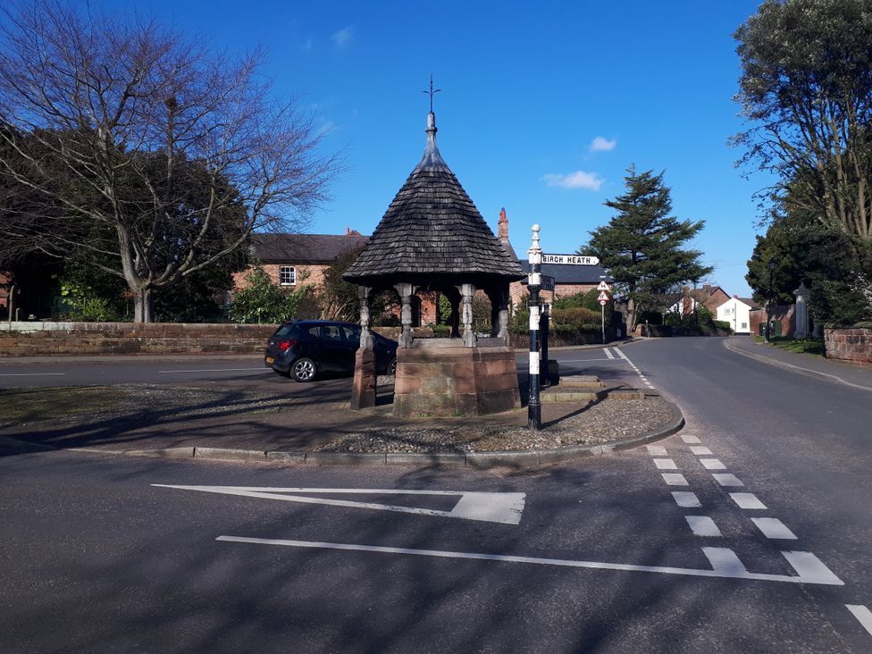 A well surrounded by trees at tbc 