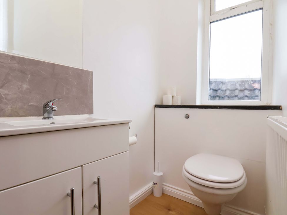 A bathroom with a sink and toilet at 122B Norton Road Stockton-on-Tees