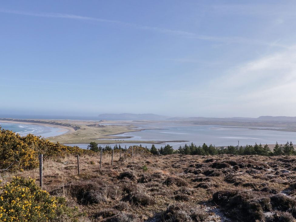 A view of a coastline with water and land features at Cabin 8 Inish Dumhaigh, Gortahawk