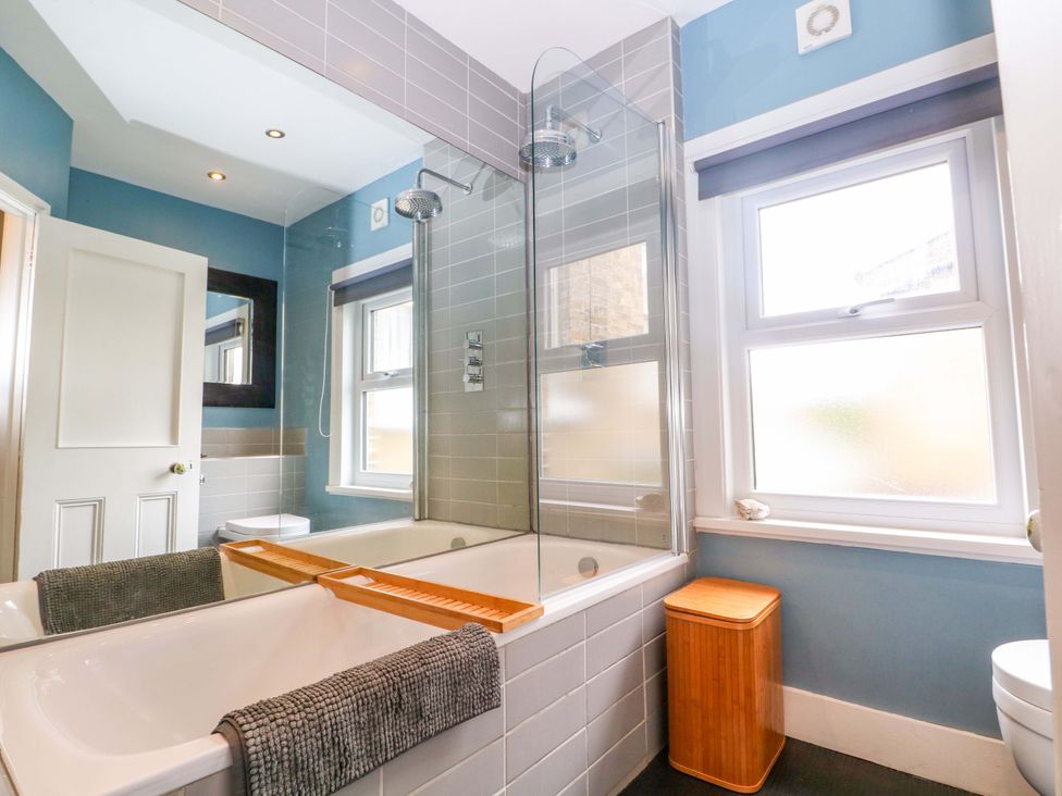 A bathroom with a bathtub and shower at Tickety-Boo in Broadstairs