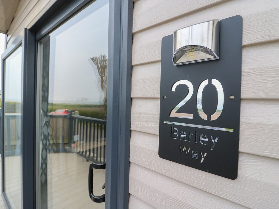 Address sign displaying 20 Barley Way at no 20 Barley Way Colchester