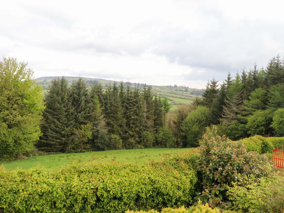 A view of trees and hills from a property at Artist’s Cottage in Cashel, County Tipperary