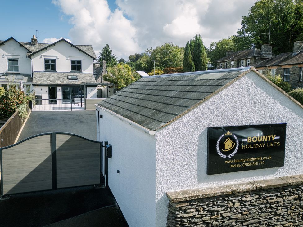 Bounty Holiday Lets property with signage and gate in Bowness-On-Windermere