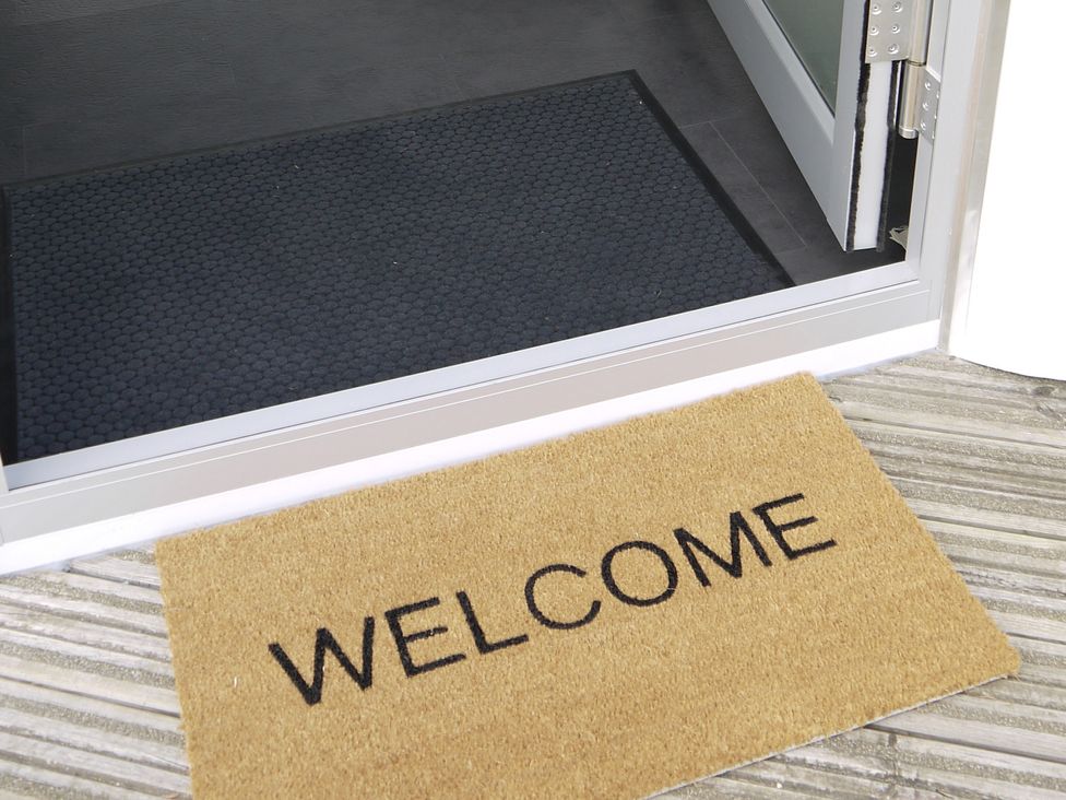 An entrance with a welcome doormat at Sherwood - Geodome, Mansfield