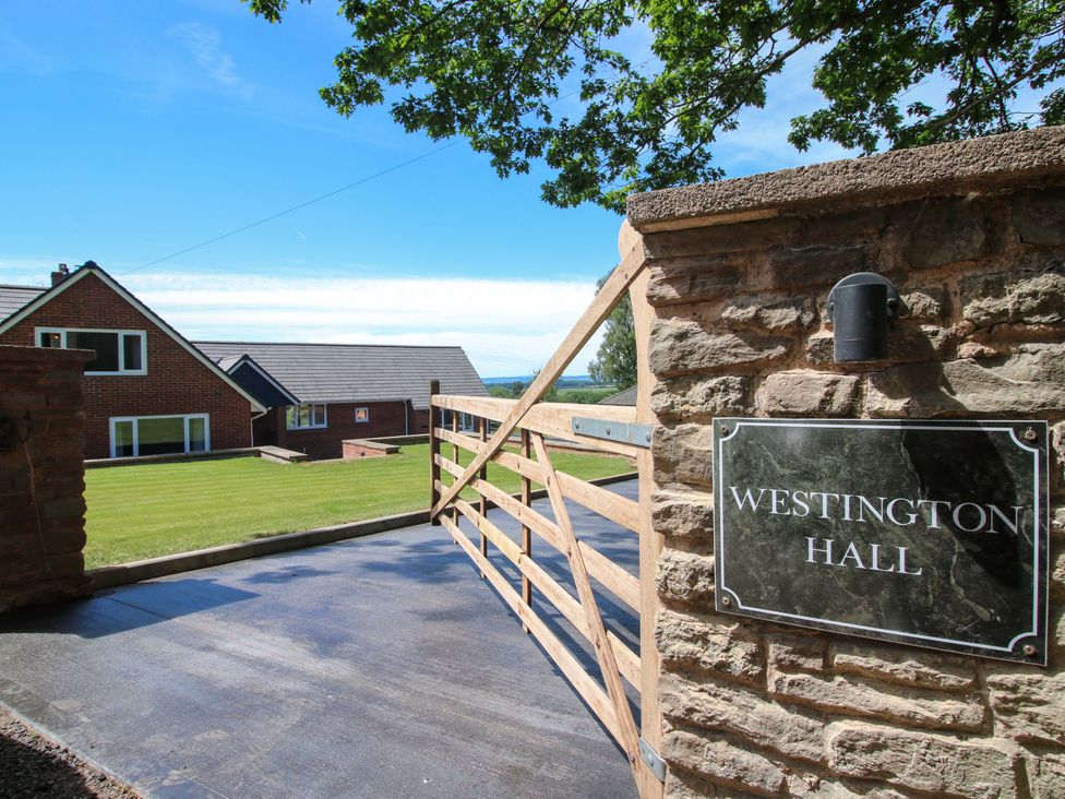 A view of the entrance gate at Westington Hall Hatfield near Bromyard
