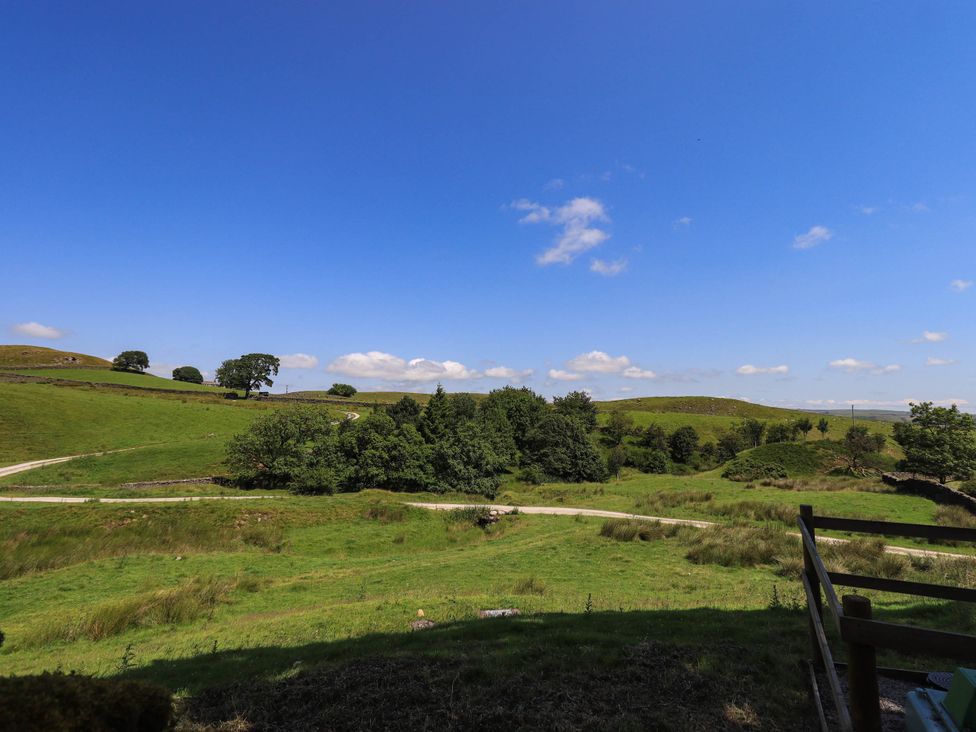 A landscape with trees and hills at Ragged Hall Barn Settle