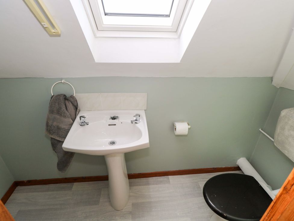 A bathroom with a sink and toilet at Ocean View in Westport