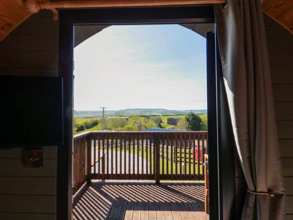 A balcony with a view at Heather Heights in Whitby