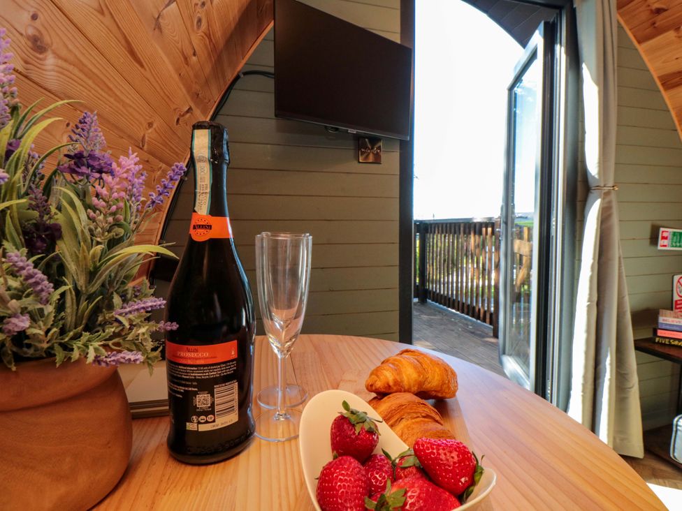 An indoor area with a table and refreshments at Sage Sanctuary in Whitby