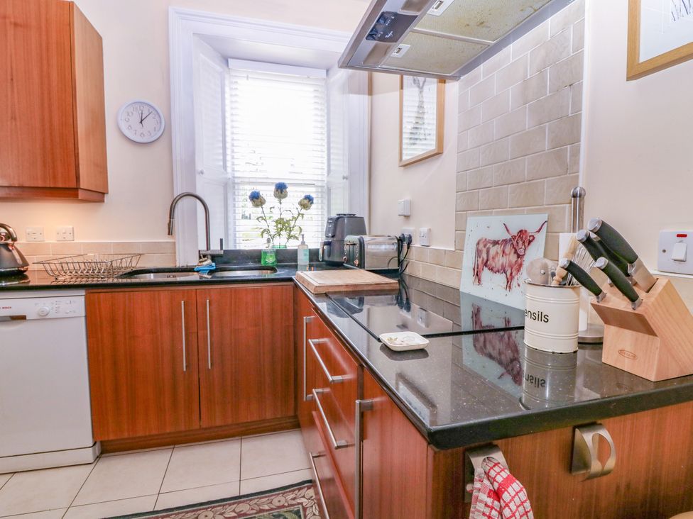 A kitchen with a sink and countertop at St Kilda in Ballater