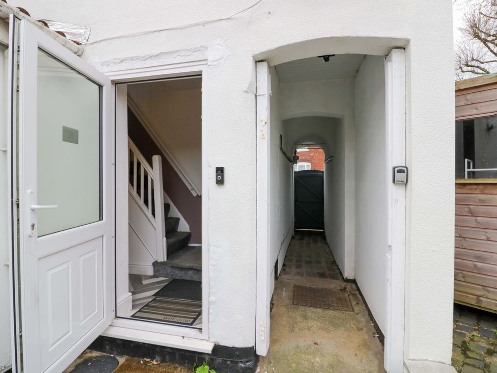 An entrance with a staircase and hallway at 1C Highfield Road - 2 bed Rowley Regis