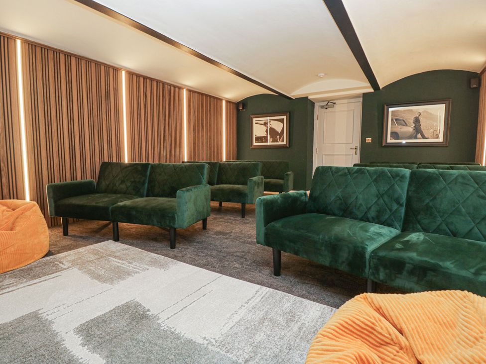 A snug with sofas and a bean bag at Brettargh Holt Mansion 32 near Levens