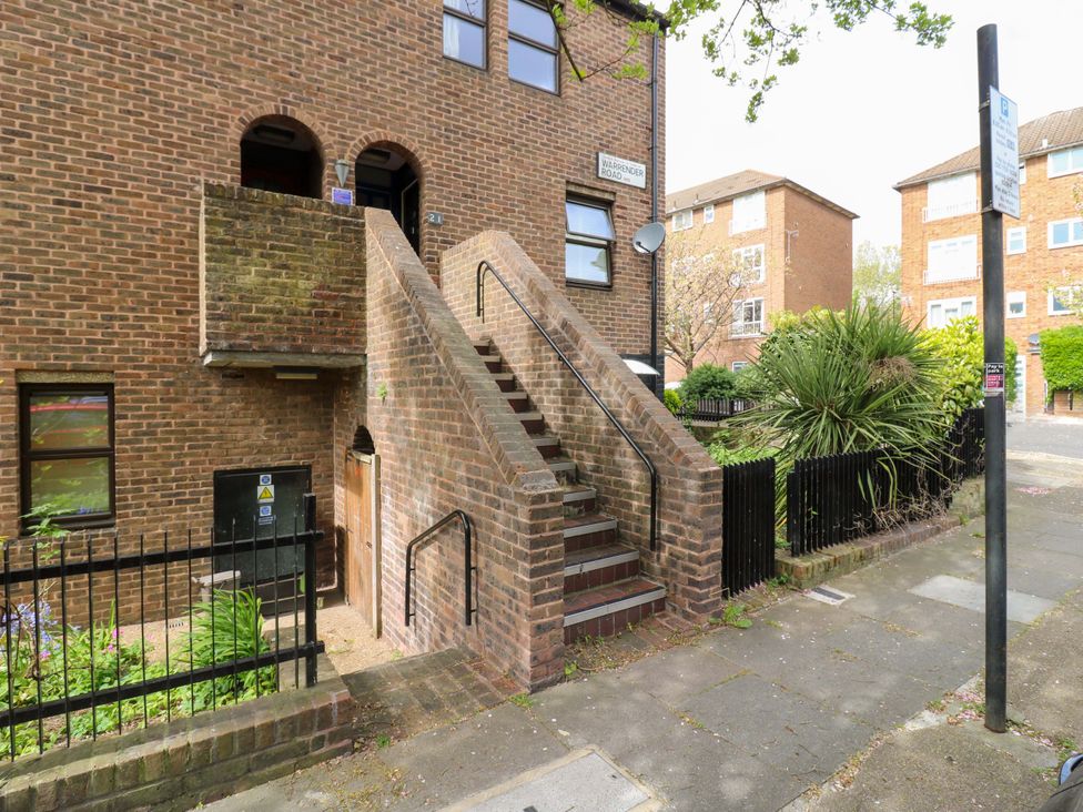 An exterior view of stairs and entrance at 22A Warrender Road Tufnell Park