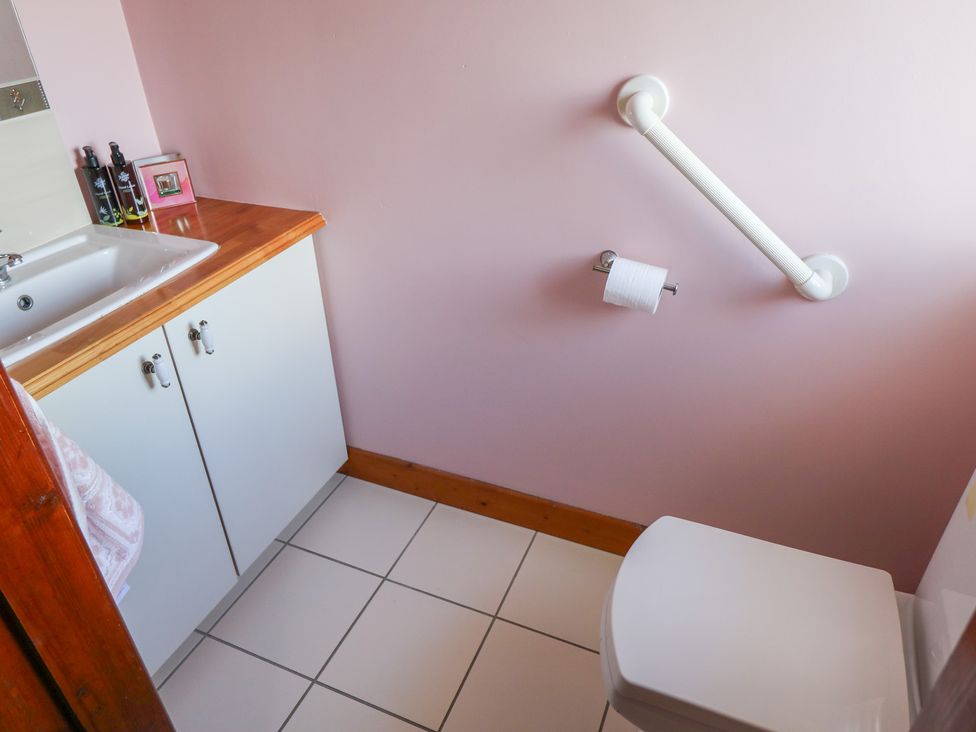 A bathroom with a sink and toilet at Marie's Country Home in Ardee, County Louth