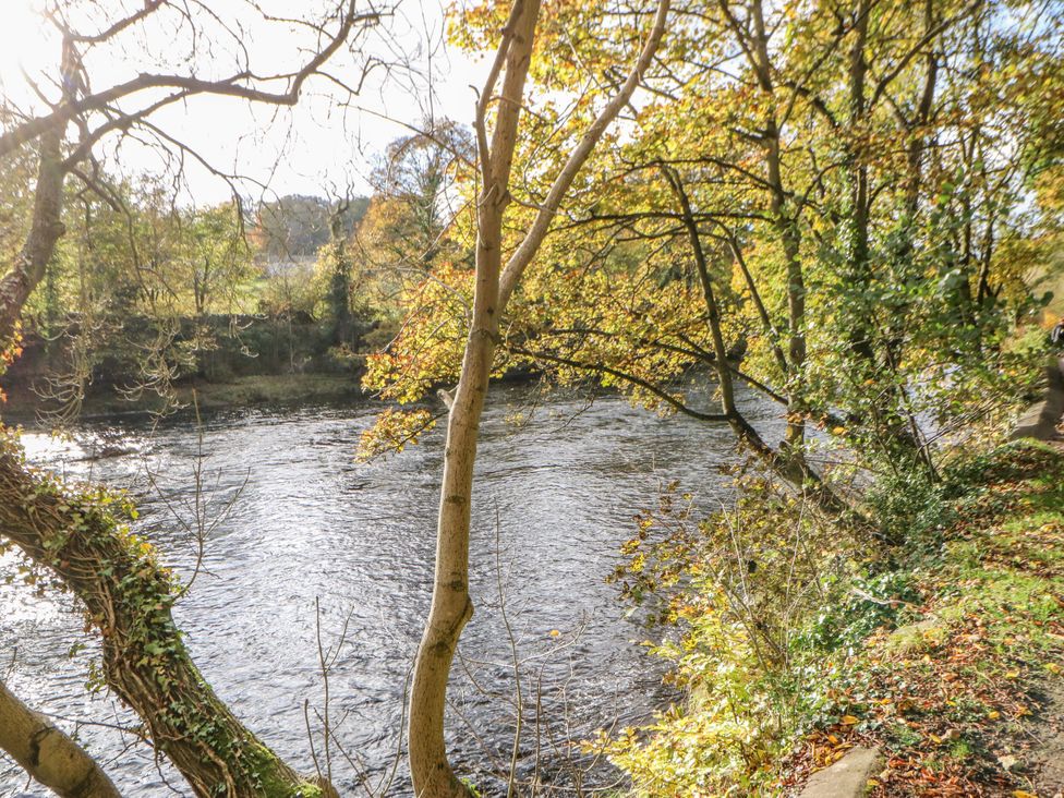 A river surrounded by trees and a path at 2 West View, Richmond