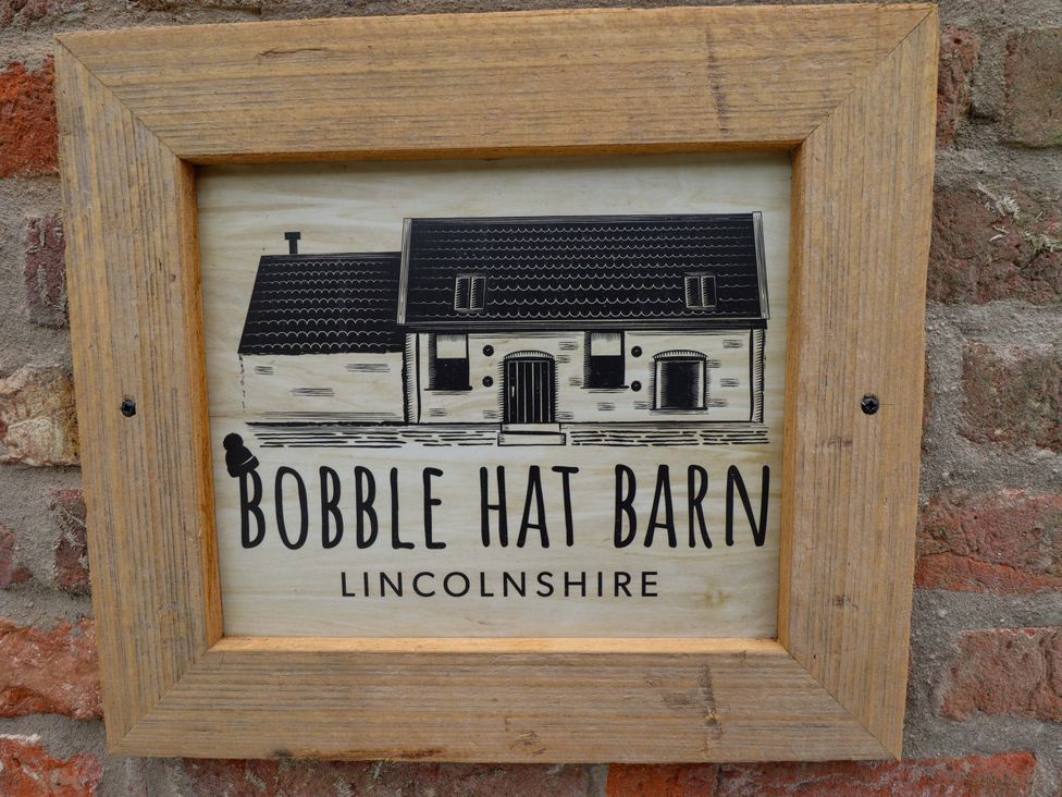 A sign for Bobble Hat Barn in Lincolnshire