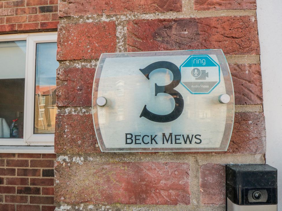 A house number plaque at 3 Beck Mews in Cayton