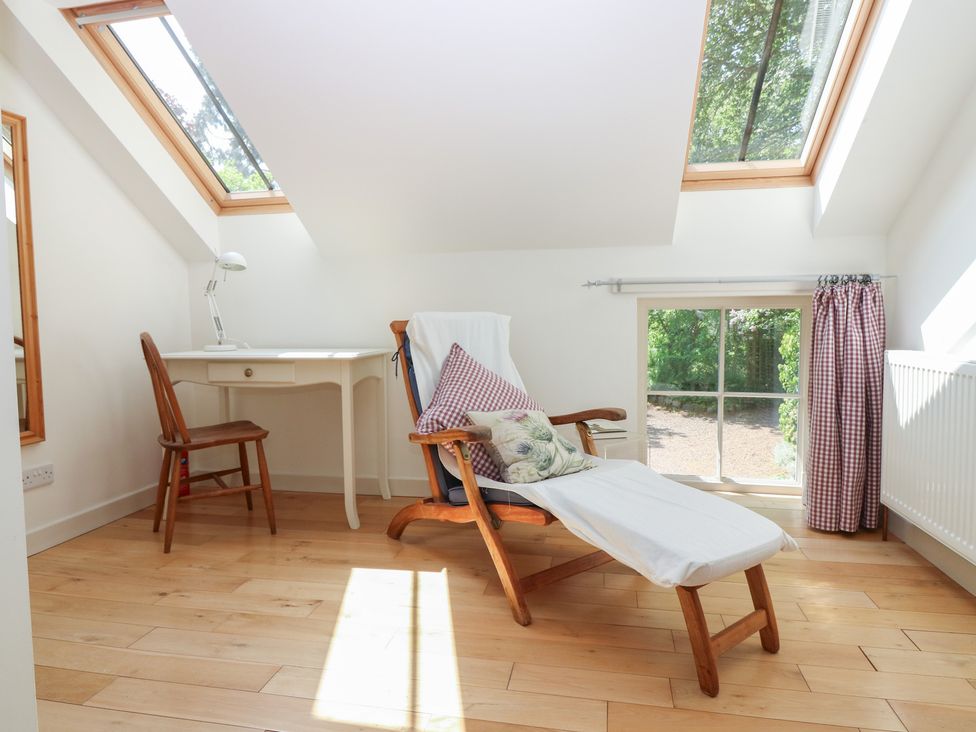 An office with a desk and chair at Hollybank Barn near Melrose
