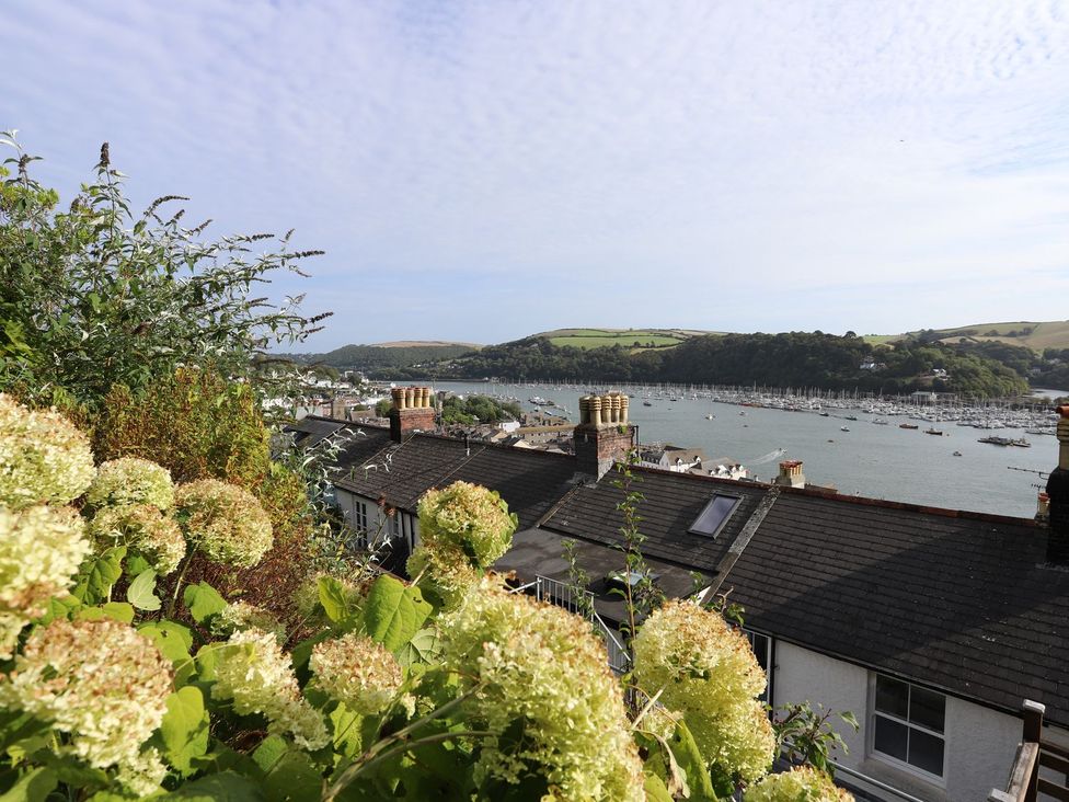 A view of boats on the water from rooftops at Dart Views in Dartmouth